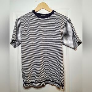 Vintage 90s Comfy Striped Short Sleeve Tee (S)